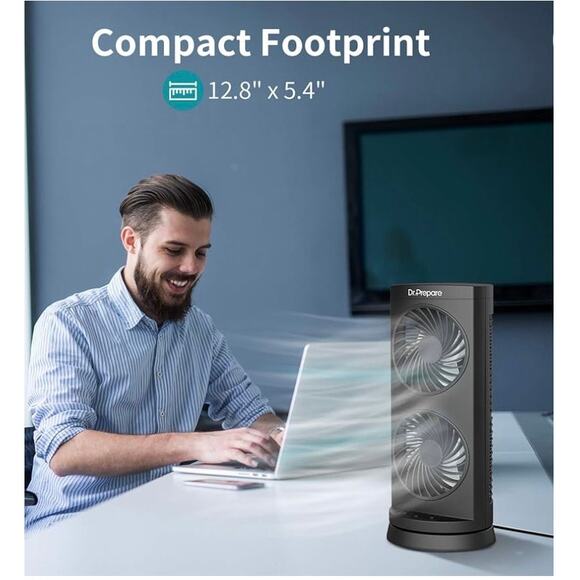 Mr. Prepare Tower Oscillating Fan 3 Speed with Timer - Picture 2 of 5